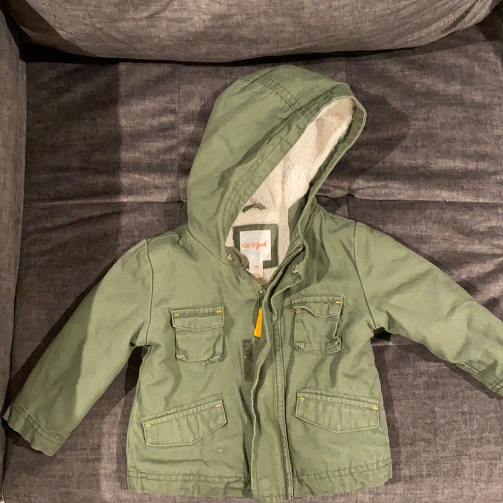 Green Fall infant jacket